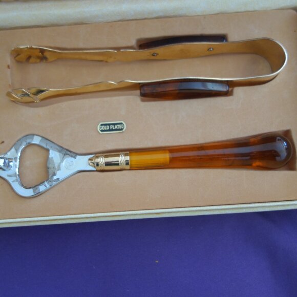 Glo-Hill Gold Plate Measuring Cup / Bottle/Can Opener / Tongs - Picture 4 of 16